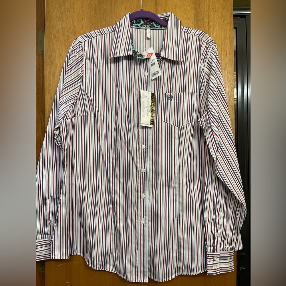 XXL Cinch Tencel Button Up NWT